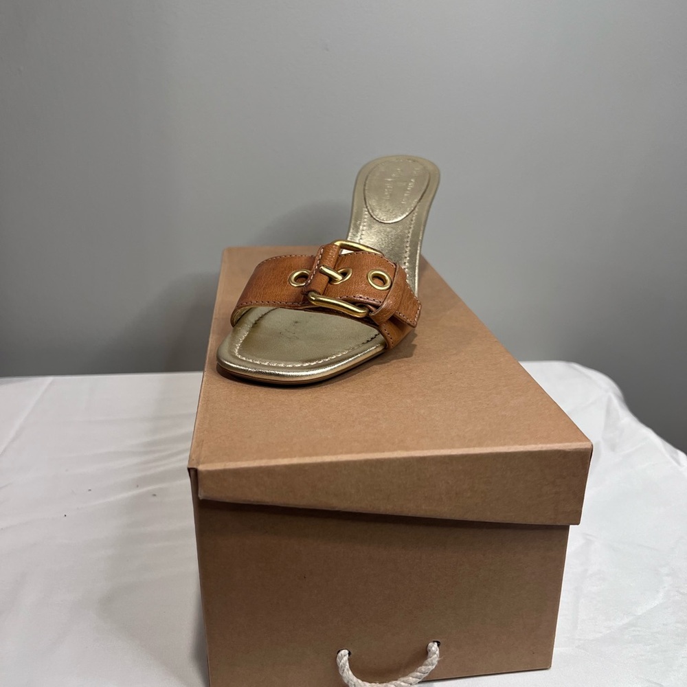 Women's Tan Slide Sandals